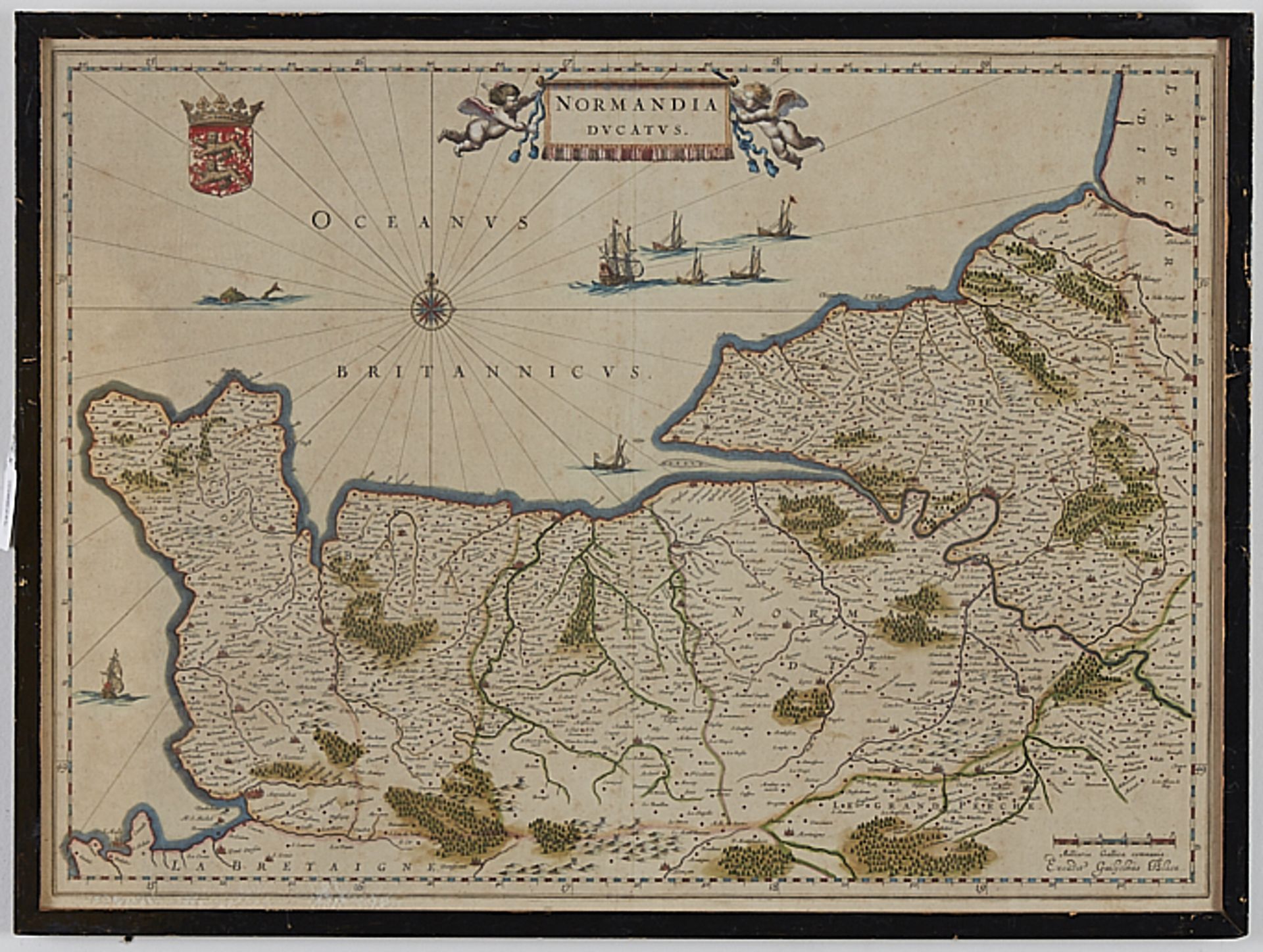 Willem Blaeu Normandy Map France ca. 1640