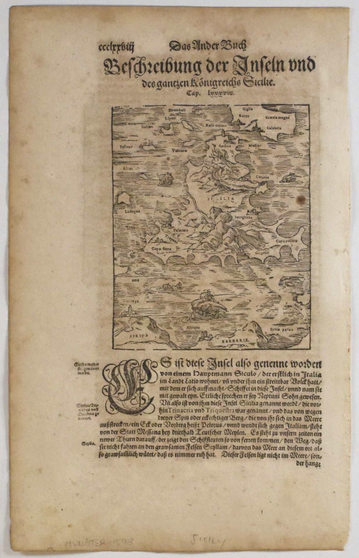 Grp: 13 Maps of Italy and from Munster's Cosmographia 17th-19th c. - Bild 10 aus 15