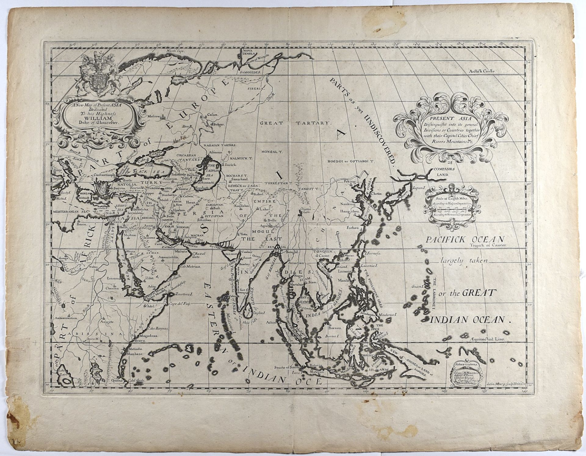 2 Maps of Asia by Edward Wells