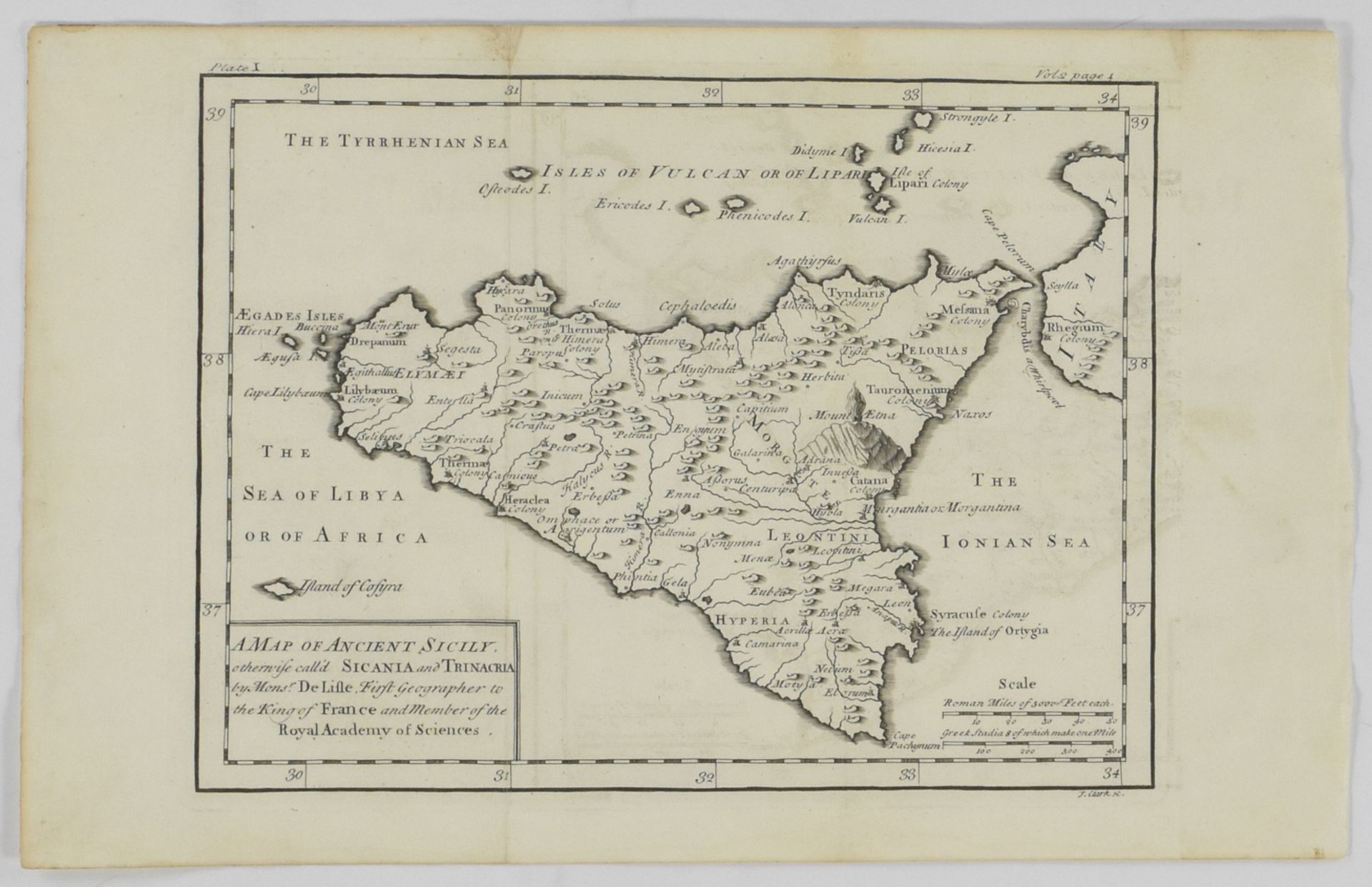 Grp: 5 Maps of Sicily Italy 18th/19th c. Jaillot Delisle - Bild 2 aus 4