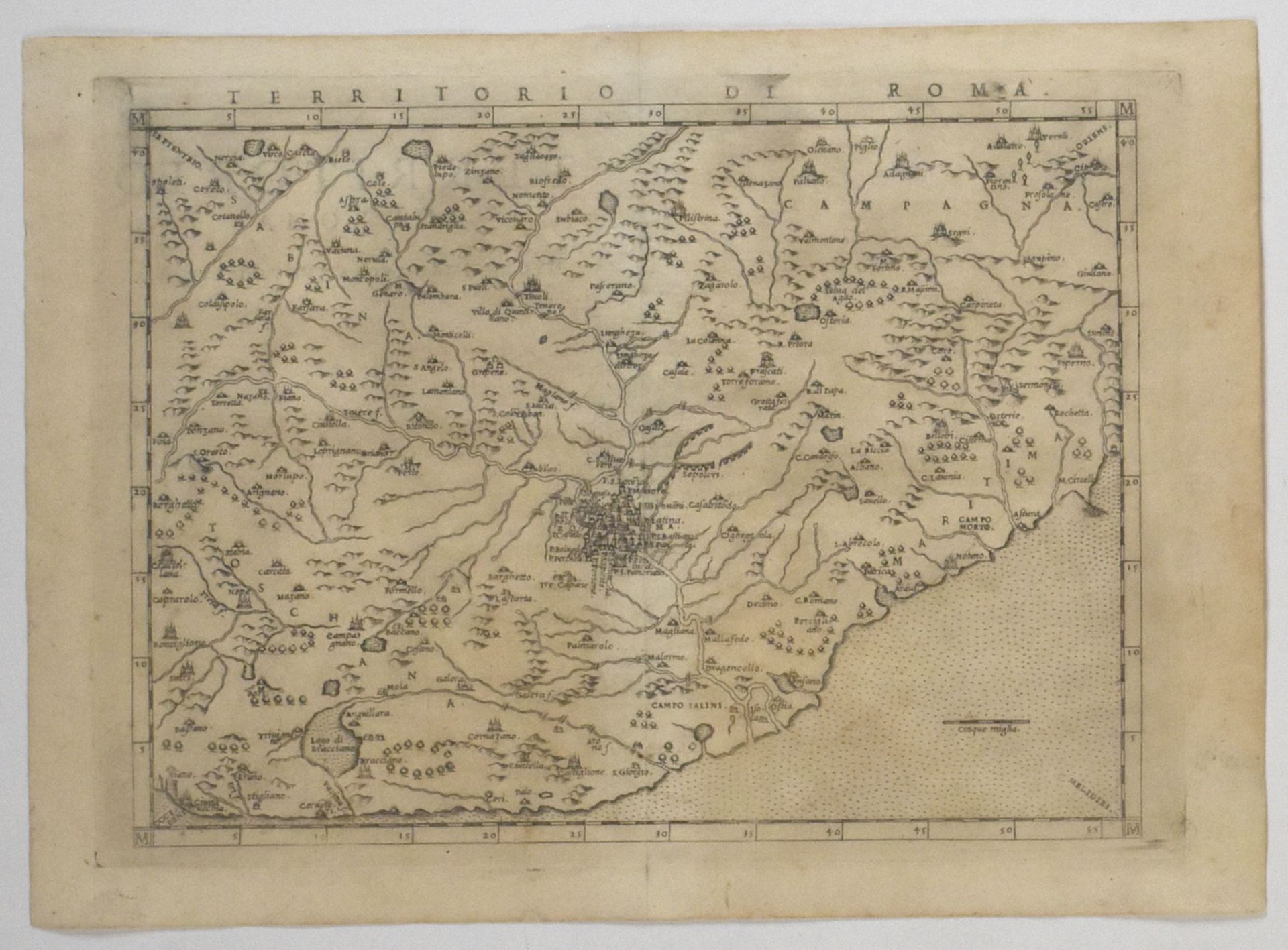 Grp: 13 Maps of Italy and from Munster's Cosmographia 17th-19th c. - Bild 15 aus 15