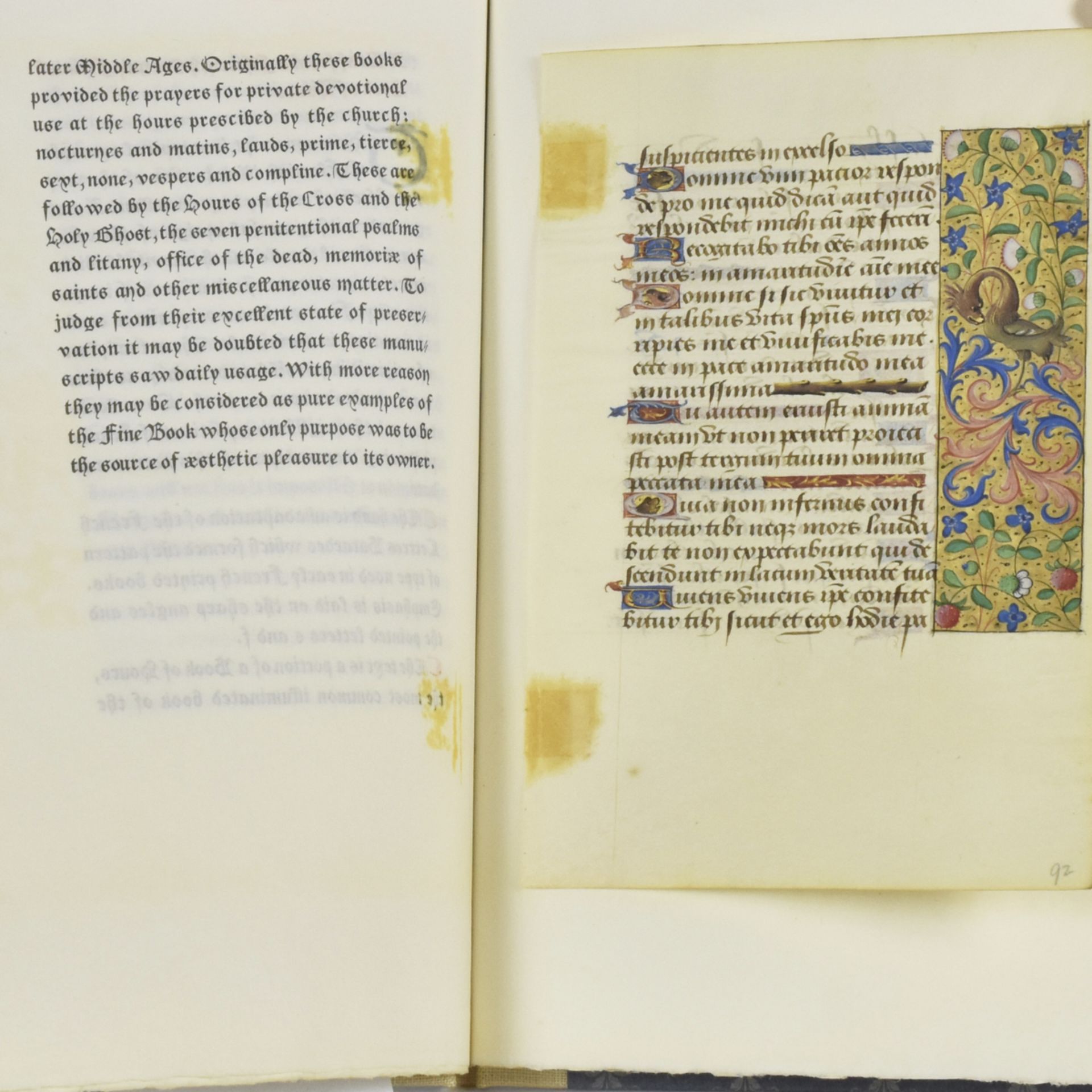 Leaf from 15th c. Flemish Book of Hours w/ Intro. Essay by H.L. Schulz - Bild 2 aus 3
