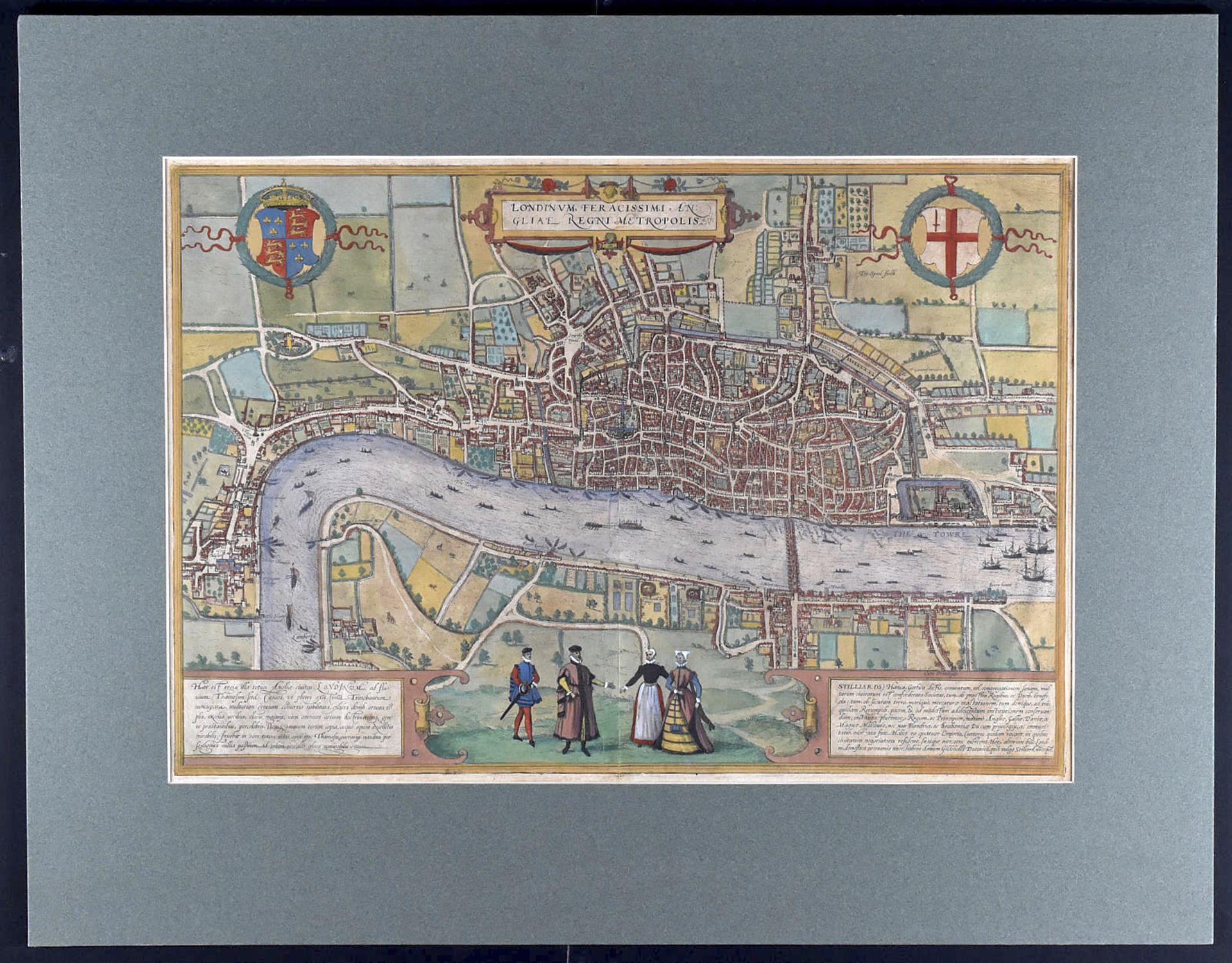 Braun and Hogenberg Map of London 1572