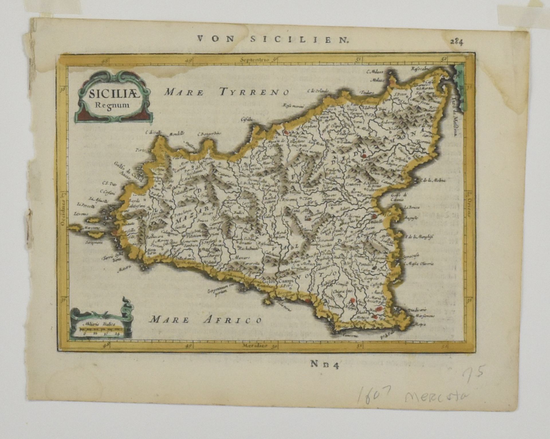 Grp: 7 Maps of Sicily Italy 18th/19th c. Blair Cluver - Bild 2 aus 6