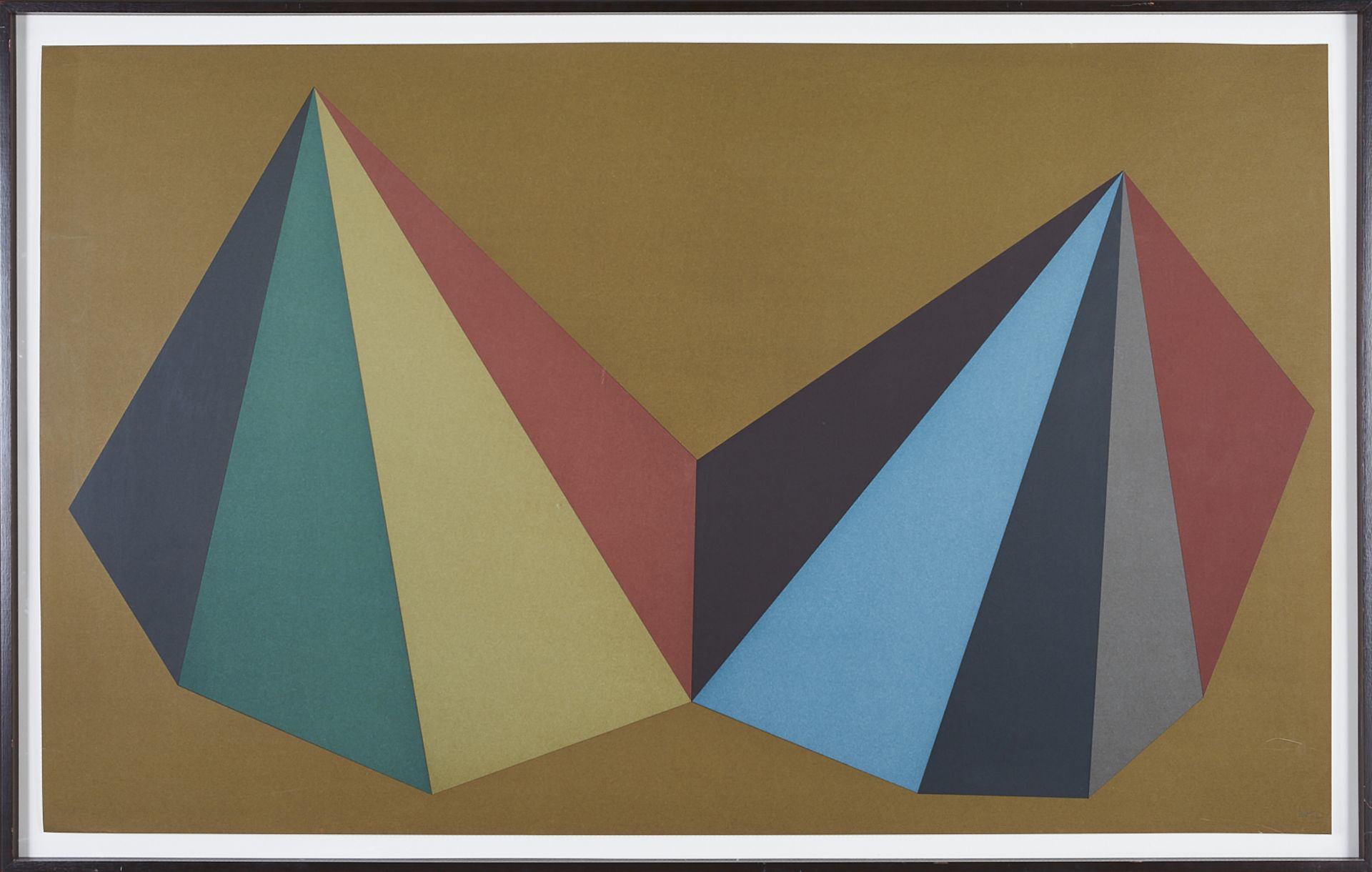 Sol LeWitt "Two Pyramids - Four Colors" Color Silkscreen - Bild 2 aus 3