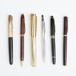 Grp: 6 Parker Cross Tourneau & Montblanc Fountain Pens