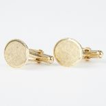 Pair of Oval 14K Gold Cufflinks