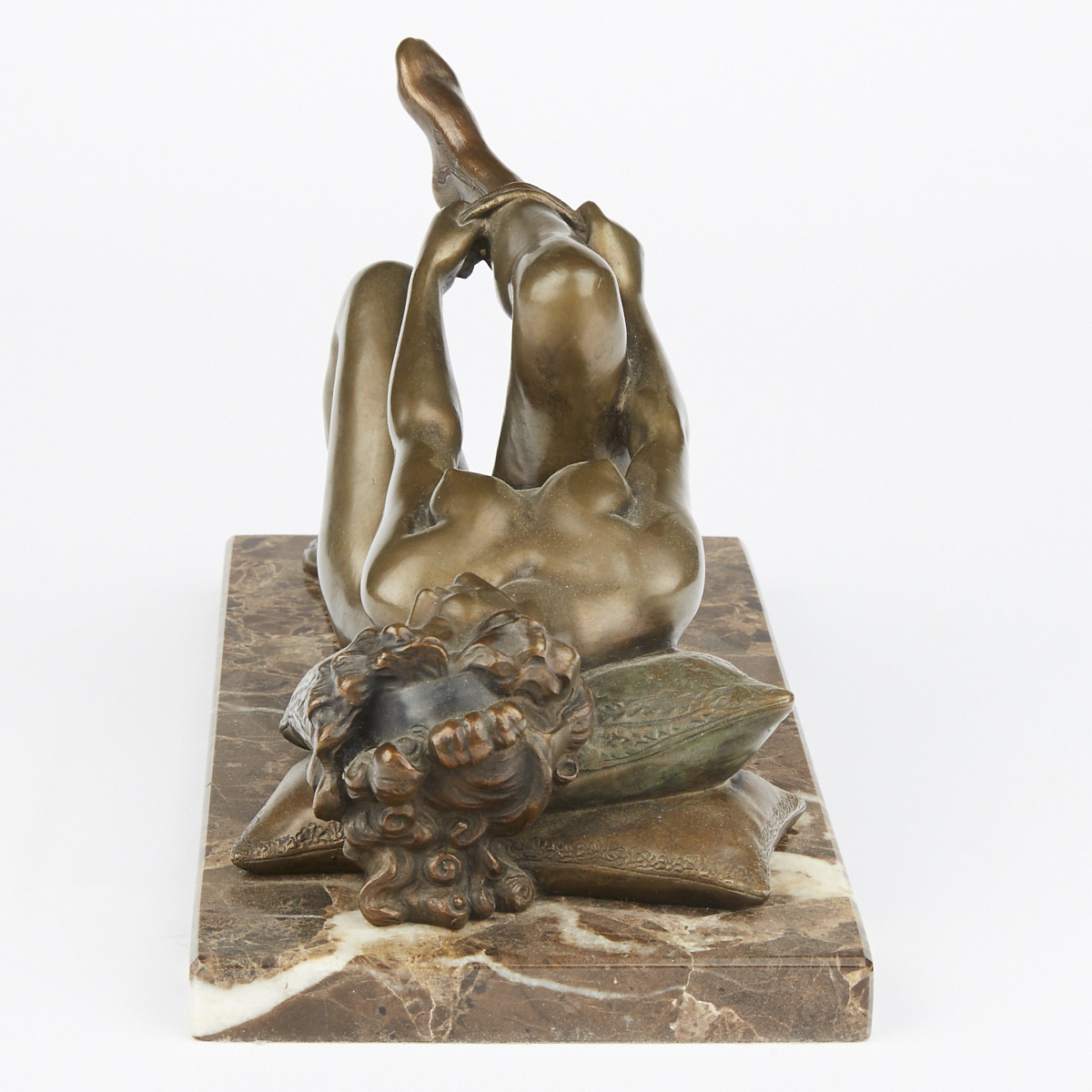 Louis Chalon "Recumbent Female Nude" Bronze Sculpture - Image 4 of 5