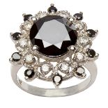 Black and White Diamond Ring