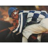 Terrence Fogarty "Jockey I" Oil on Canvas