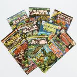 Grp: 8 Man-Thing and 2 Swamp Thing Marvel Comic Books