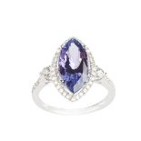 Tanzanite and Diamond Ring