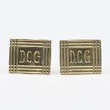 Pair of D.C.G. 14K Gold Cufflinks