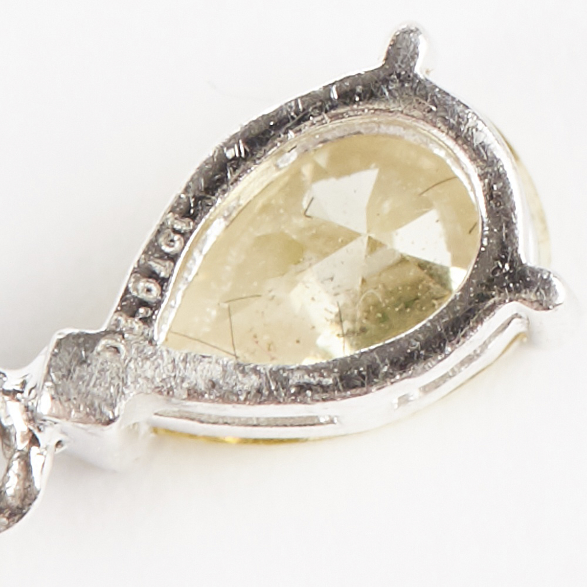 Yellow and White Diamond Earrings - Image 9 of 9