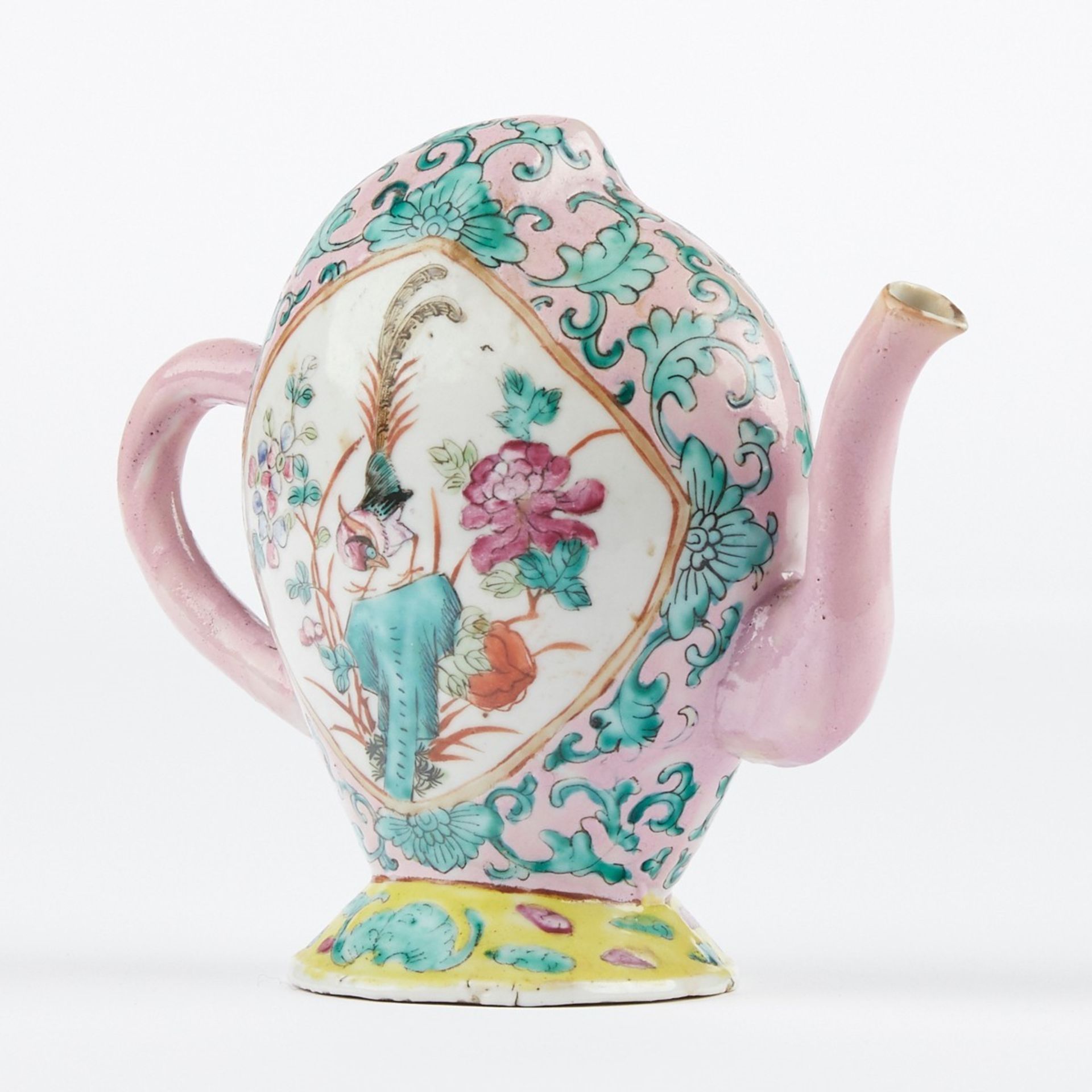19th c. Chinese Export Porcelain Cadogan Teapot - Trick - Bild 2 aus 6