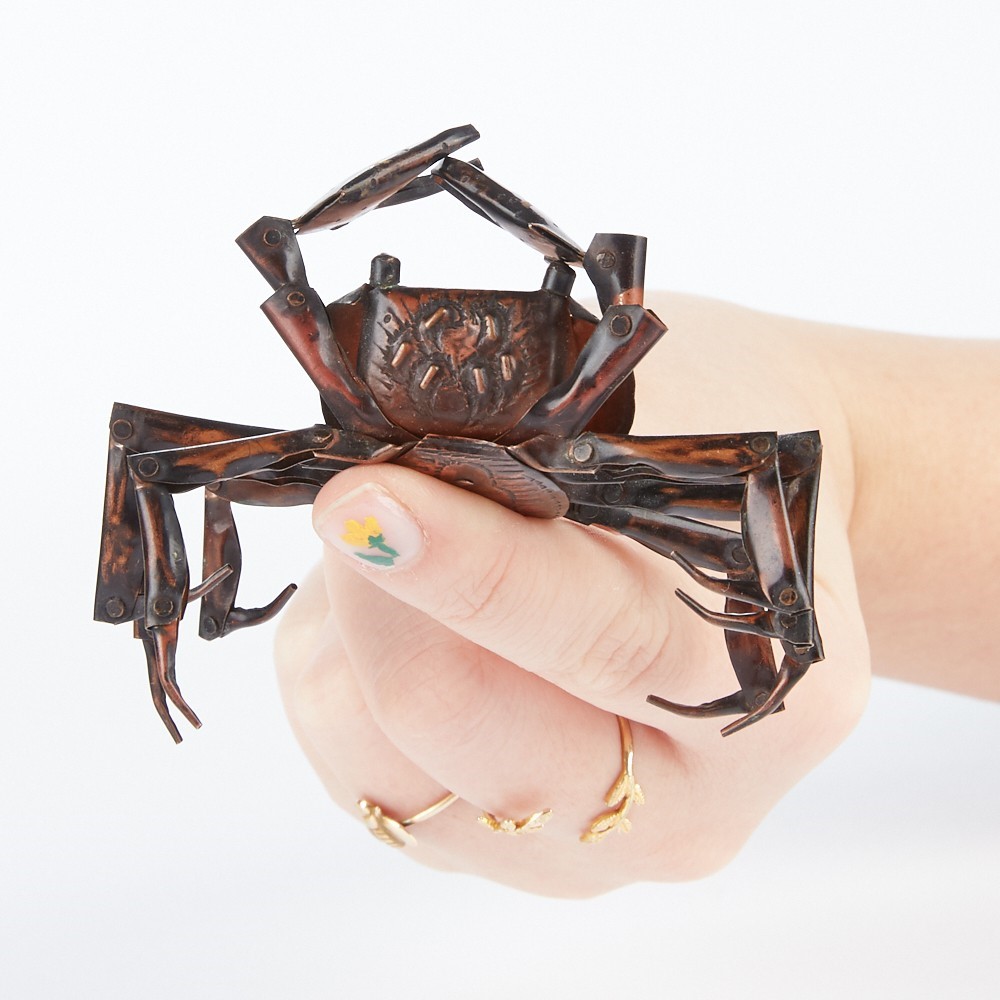 Japanese Meiji Period Copper Articulated Crab Hiroyoshi - Image 5 of 8
