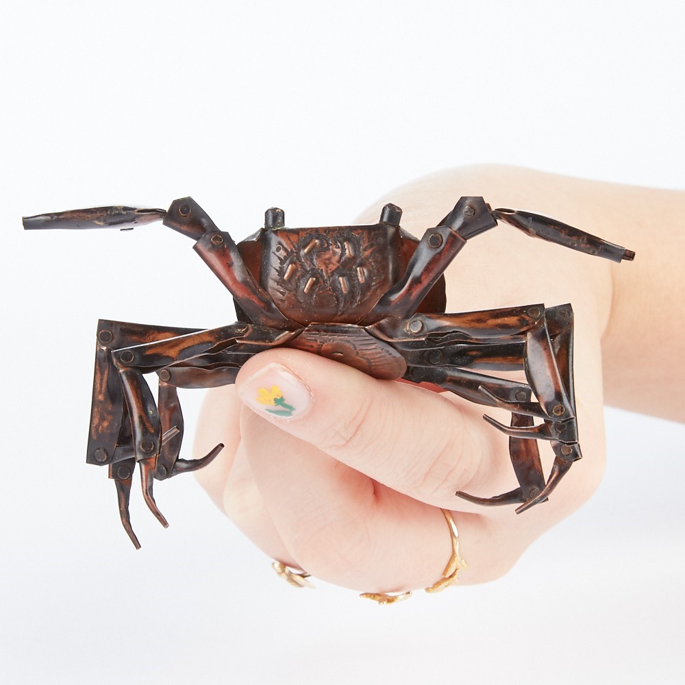 Japanese Meiji Period Copper Articulated Crab Hiroyoshi - Image 4 of 8