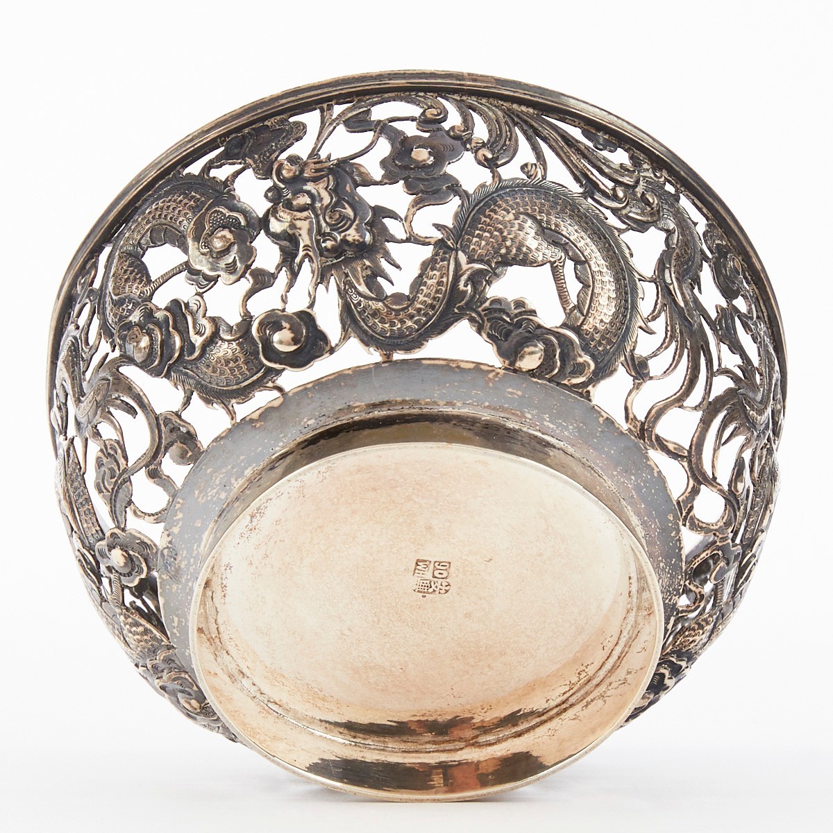 Chinese Export Silver Dragon Bowl - Image 2 of 7