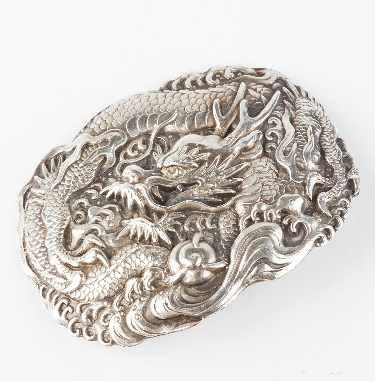Chinese or Japanese Silver Dragon Brooch - Image 3 of 6