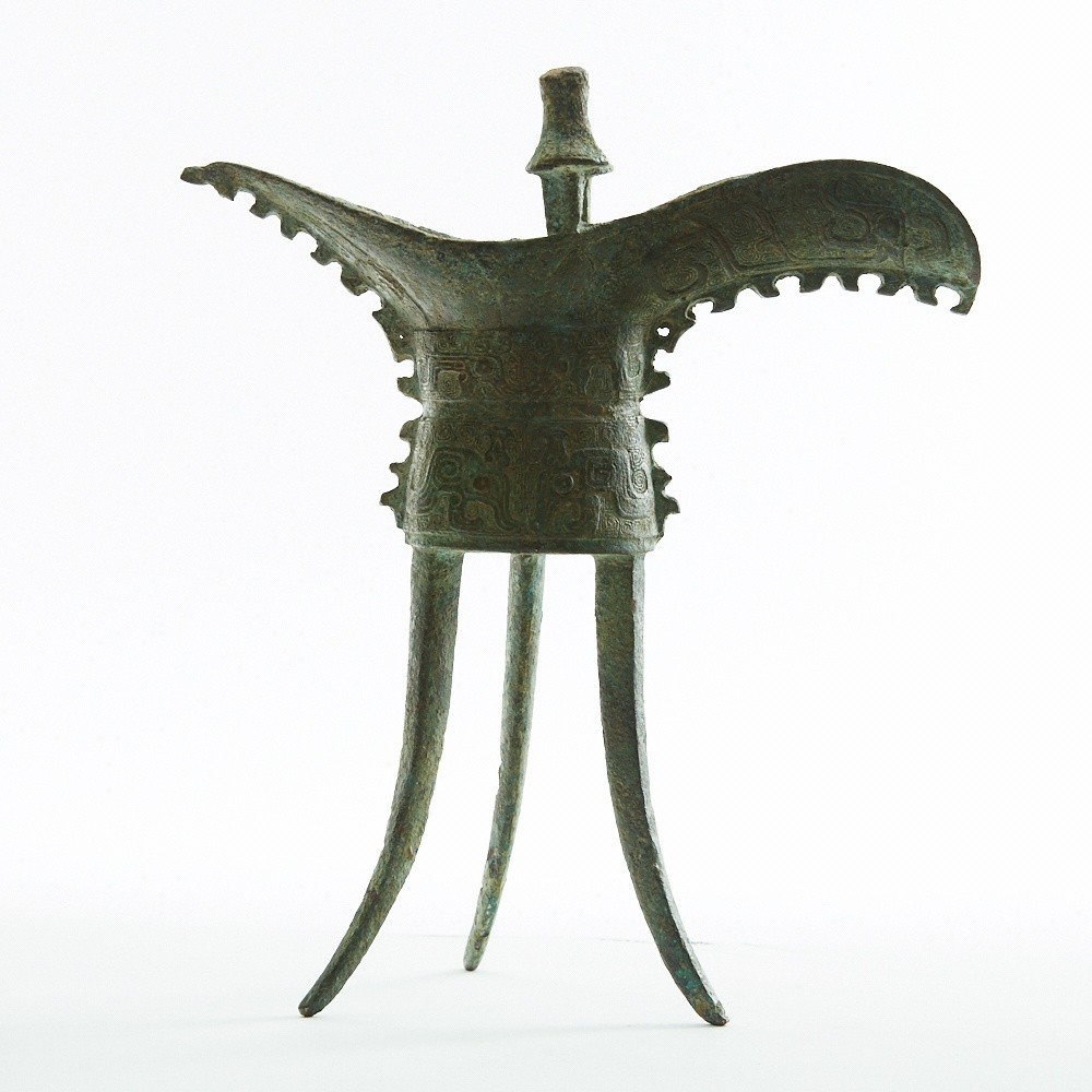 Chinese Archaic Bronze Tripod Jue Vessel - Image 3 of 7