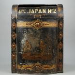 Retail Counter Tin Toleware Tea or Coffee Bin "Japan"