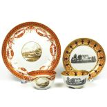 Grp: 2 Chinese Export Porcelain Tea Bowls & Saucers