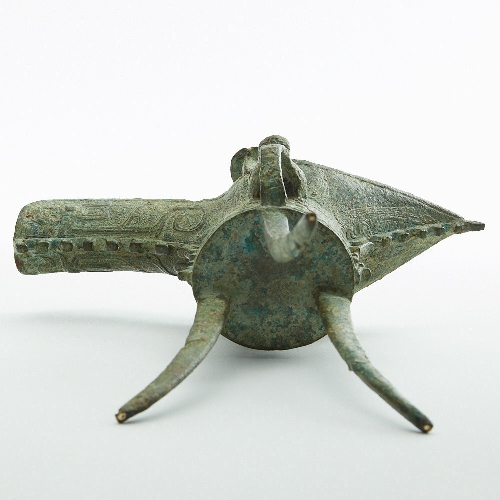 Chinese Archaic Bronze Tripod Jue Vessel - Image 6 of 7