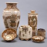 Grp: 6 Japanese Meiji Period Satsuma Pieces