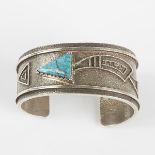 Roy Talahaftewa Hopi Turquoise & Sterling Bracelet