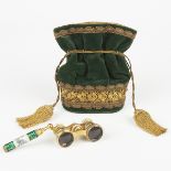 Chavance and Co Paris Enameled Opera Glasses with Bag