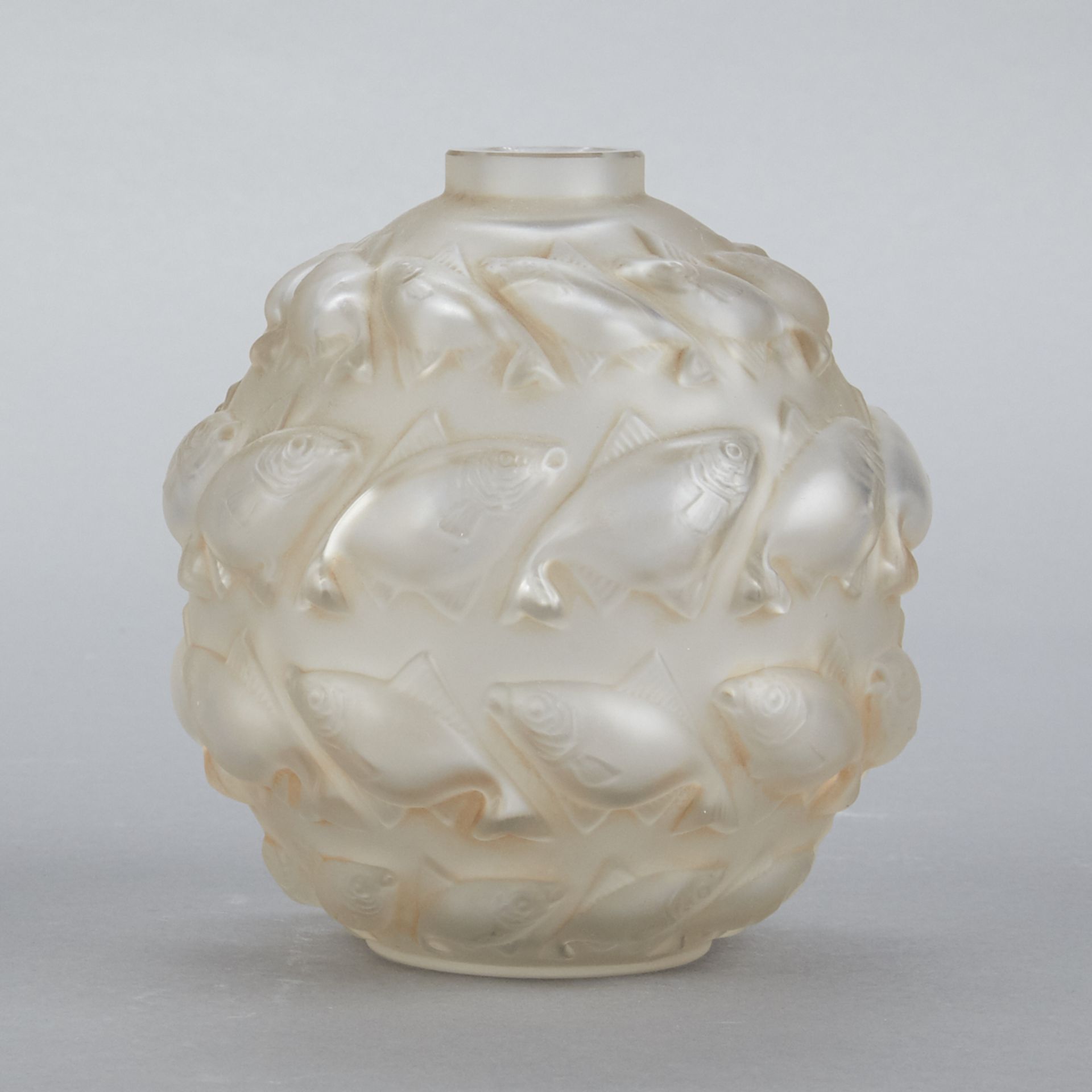 Rene Lalique Glass Camaret Fish Patterned Vase - Bild 2 aus 6