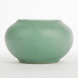 Denver White Pottery Matte Green Glazed Pot