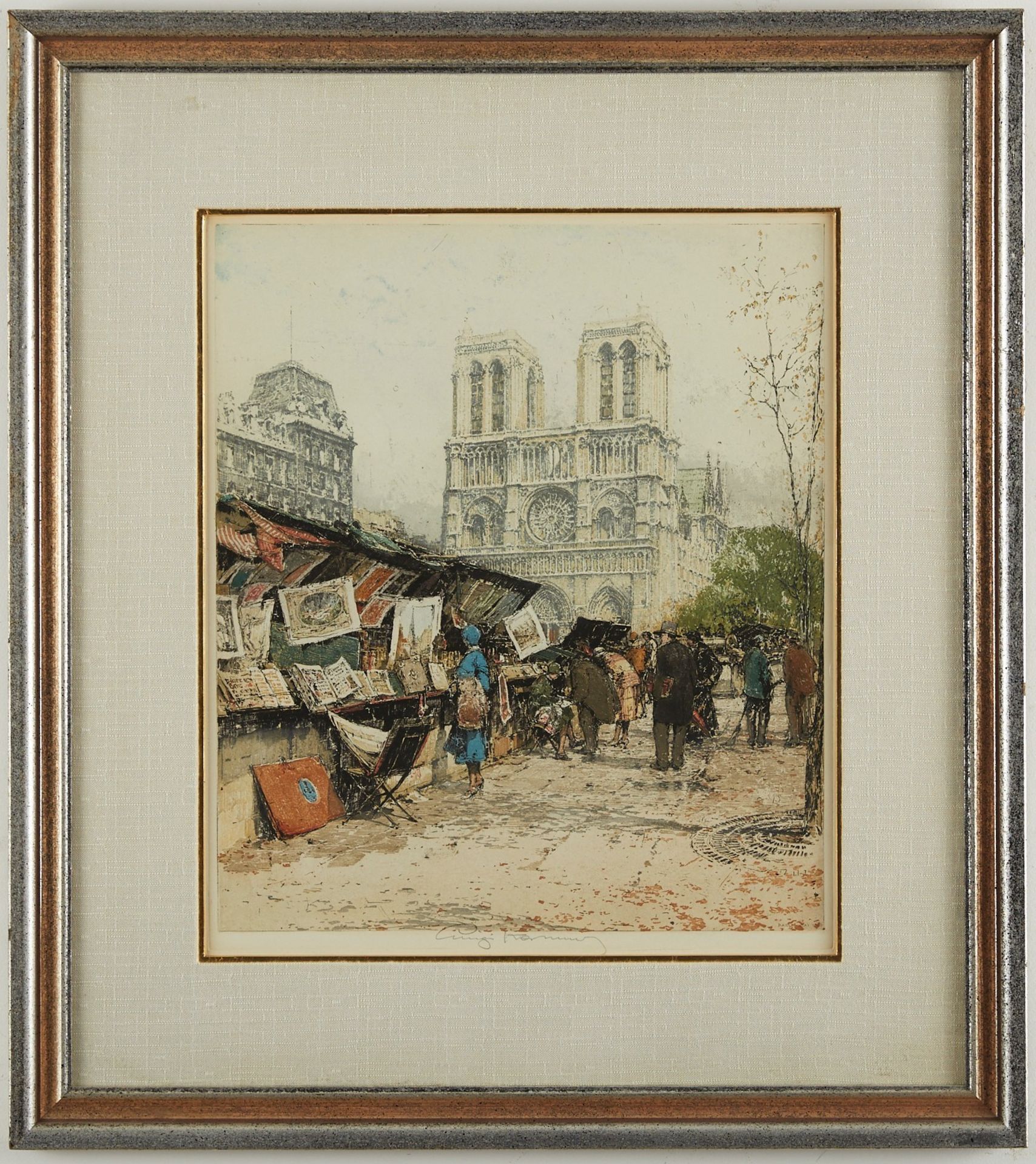 Luigi Kasimir Notre Dame Paris Etching - Bild 2 aus 3