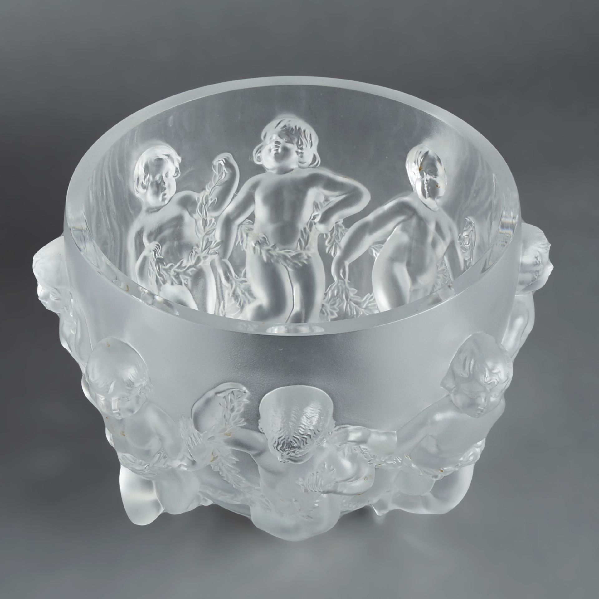 Lalique Luxembourg Cherub Glass Bowl - Bild 5 aus 6