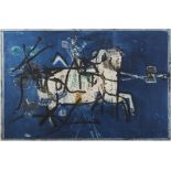 Malcolm Haynie Myers "The Blue Rider" Color Intaglio