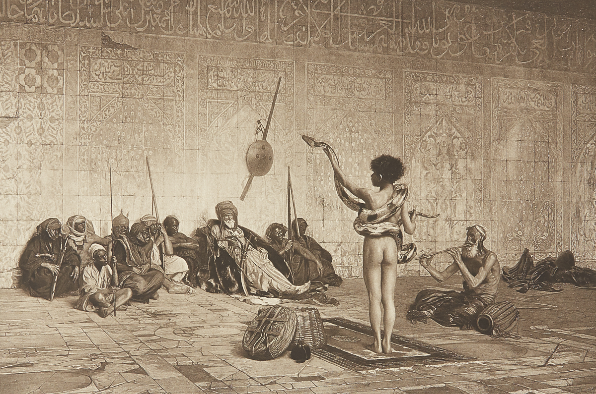 Jean-Leon Gerome "The Snake Charmer" Engraving