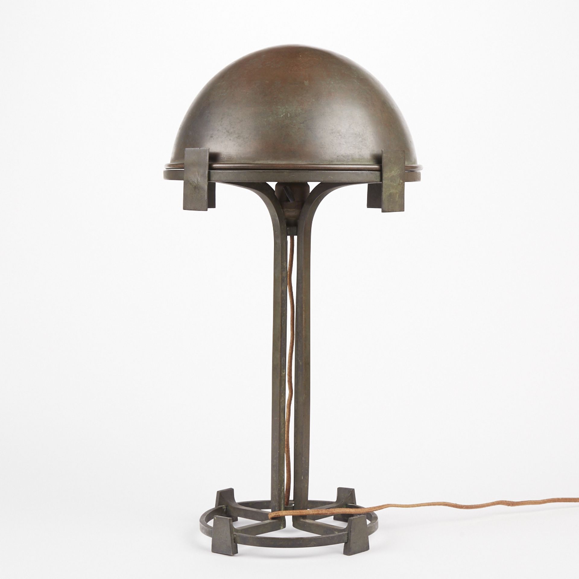 Early 20th c. Secessionist Dome Desk Lamp Mkd Germany - Image 5 of 7