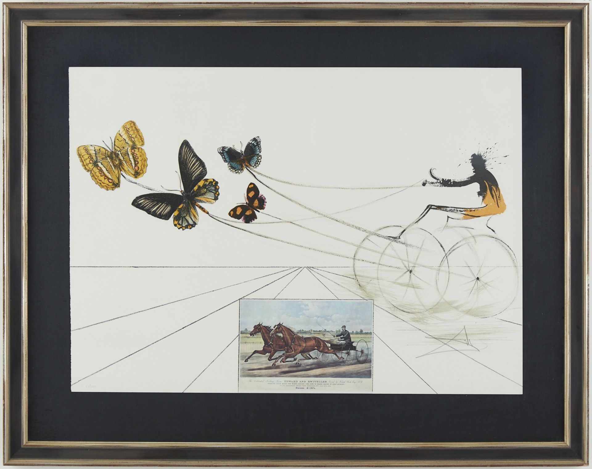 Salvador Dali "American Trotting Horses No. 1" Lithograph - Bild 2 aus 3