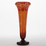 Lrg Charles Schneider Le Verre Francais Cameo Glass Vase