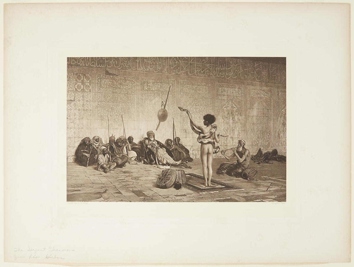 Jean-Leon Gerome "The Snake Charmer" Engraving - Image 2 of 5