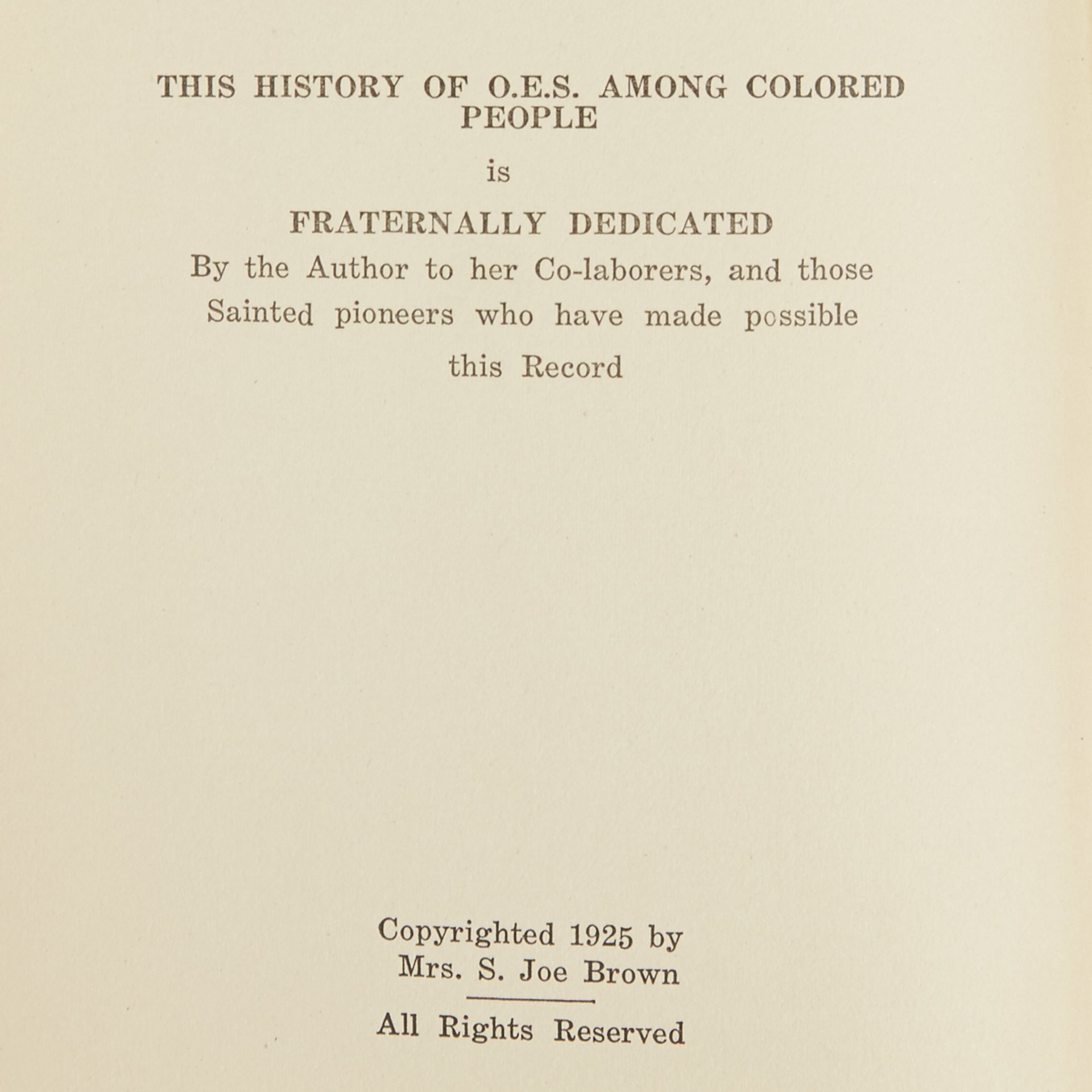 "This History of O.E.S. Among Colored People" 1925 1st - Image 4 of 4