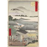 Utagawa Hiroshige "Fuchu - Tokaido" Woodblock Print