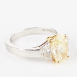Cartier Natural Fancy Yellow Diamond Ring