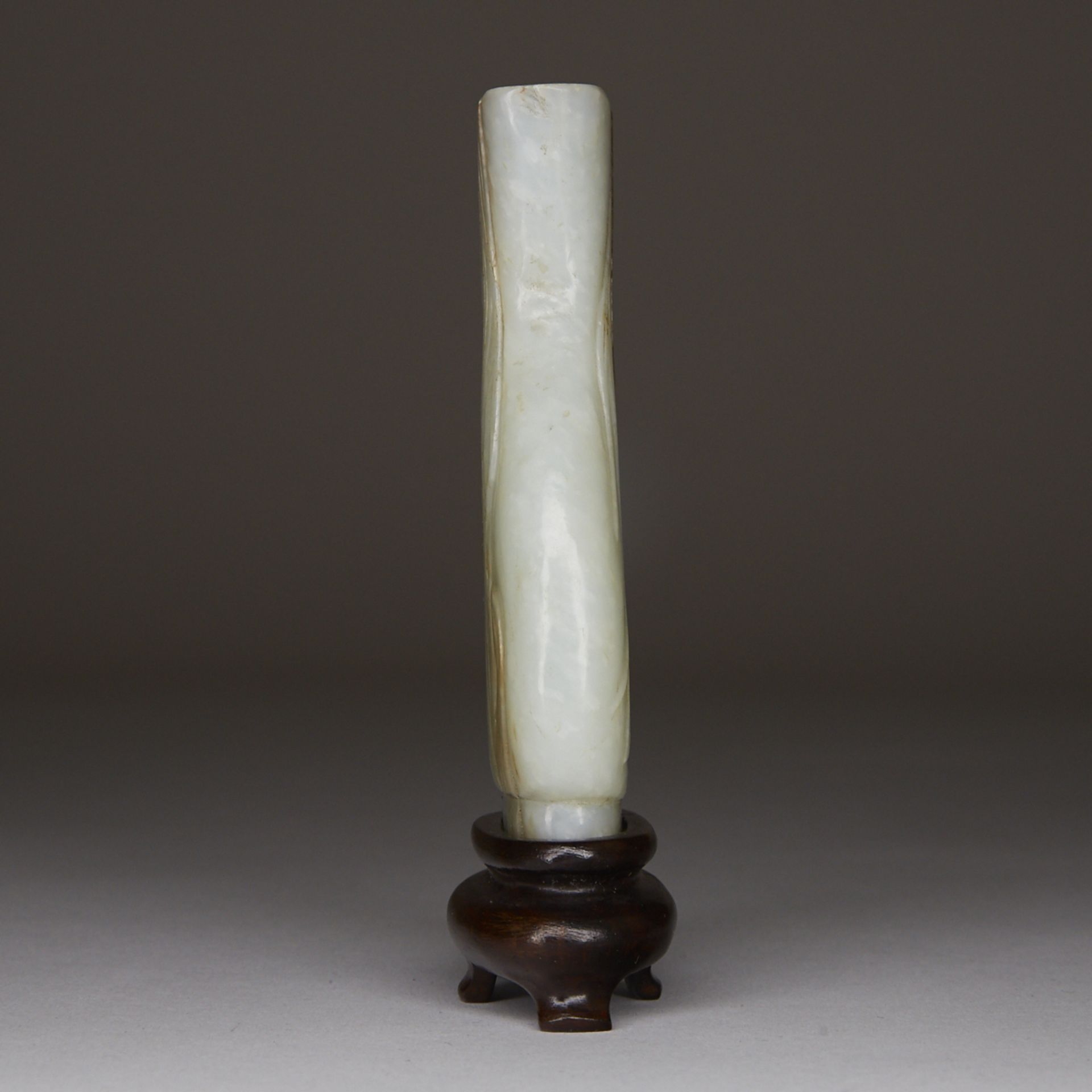 Antique Chinese Carved Jade w/ Stand - Image 4 of 5