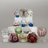 Grp: 15 Shaped Glass Millefiori Murano Glass Paperweights