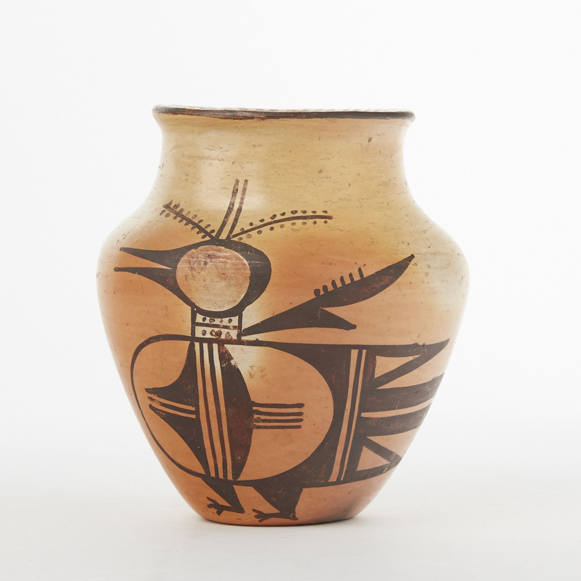 Sadie Adams Hopi Pueblo Tewa "Bird" Pottery Vase - Bild 3 aus 6