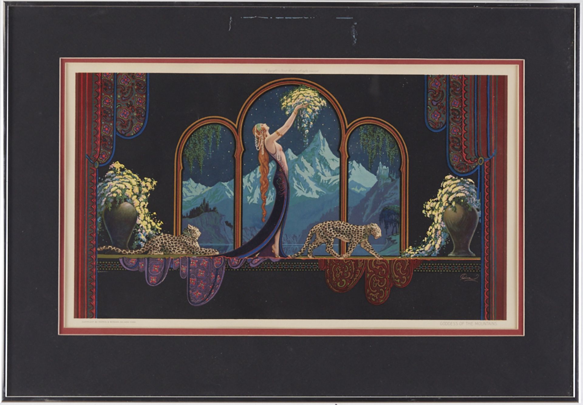 Frederick Packer Art Deco Print "Goddess of the Mountains" - Image 2 of 6