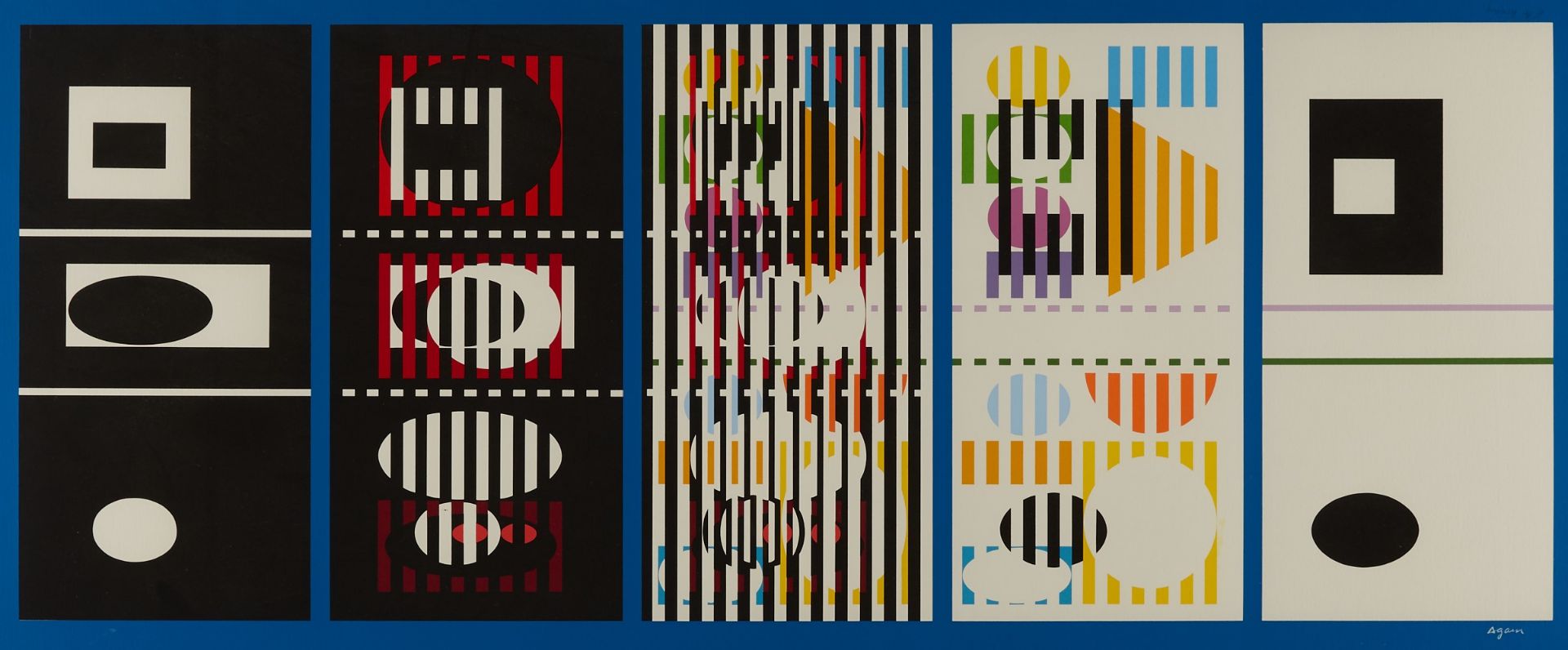 Yaacov Agam "Five Phases" Silkscreen