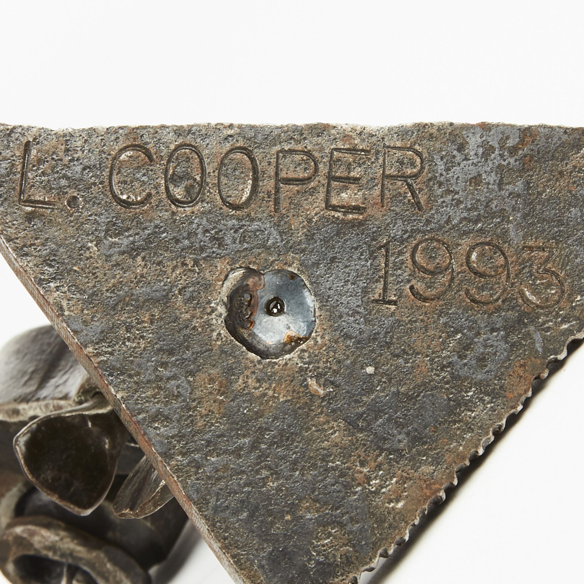 L. Cooper Violin Scroll Hand Wrought Iron Metal Sculpture - Bild 6 aus 7