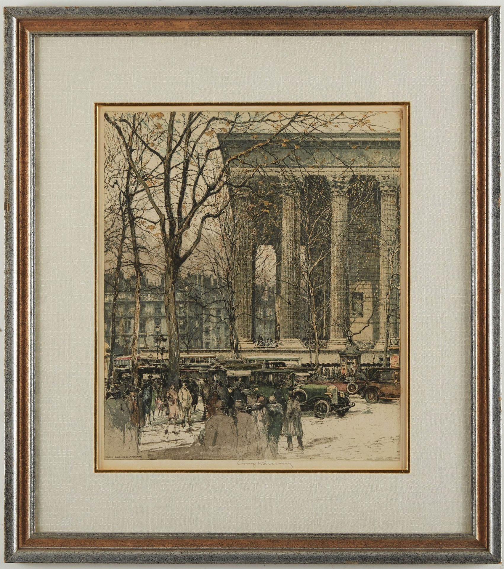 Luigi Kasimir "Paris Boul de la Madeleine" Etching - Bild 2 aus 5